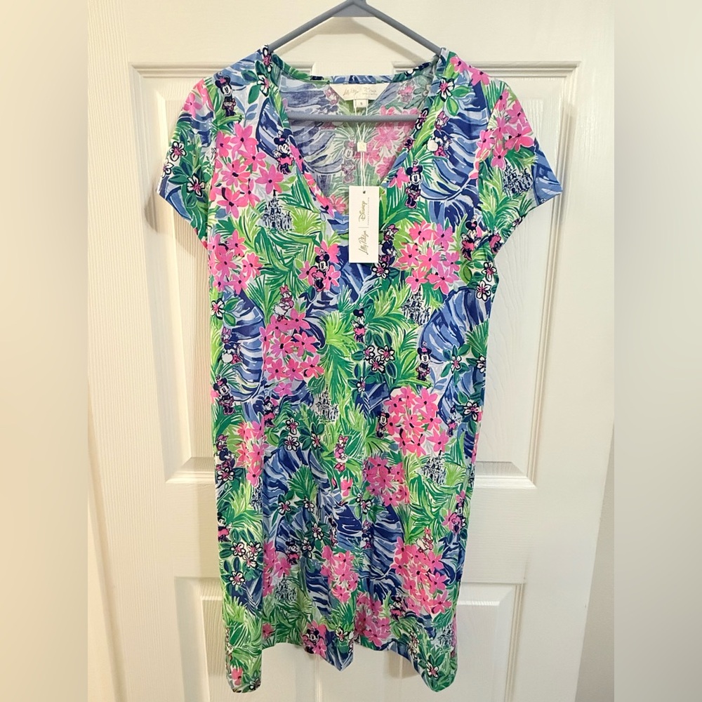 Lilly Pulitzer Disney collection Floral Print Dress NWT small